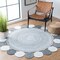 Safavieh 4 x 4 ft. Cape Cod Round Area Rug, Charcoal & Ivory CAP231H-4R - alternate 4